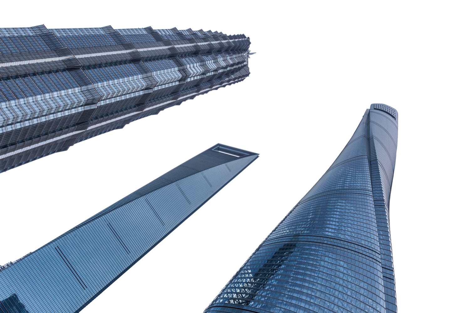 Skyscrapers viewed from below